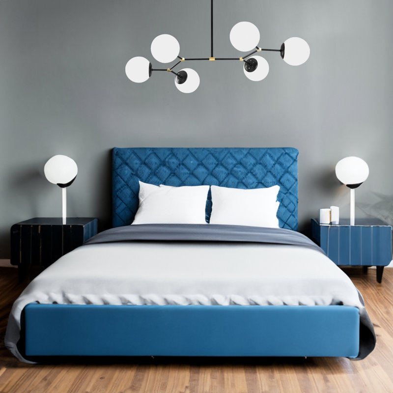 Sospira Sputnik Modern Linear Chandelier, Black White