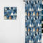 Rustic Cobalt Triangle Symphony - Rideau abstrait - Rideau géométrique obscurcissant - 1 panneau-107598882