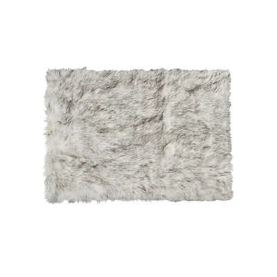 Tapis gris en similifourrure France