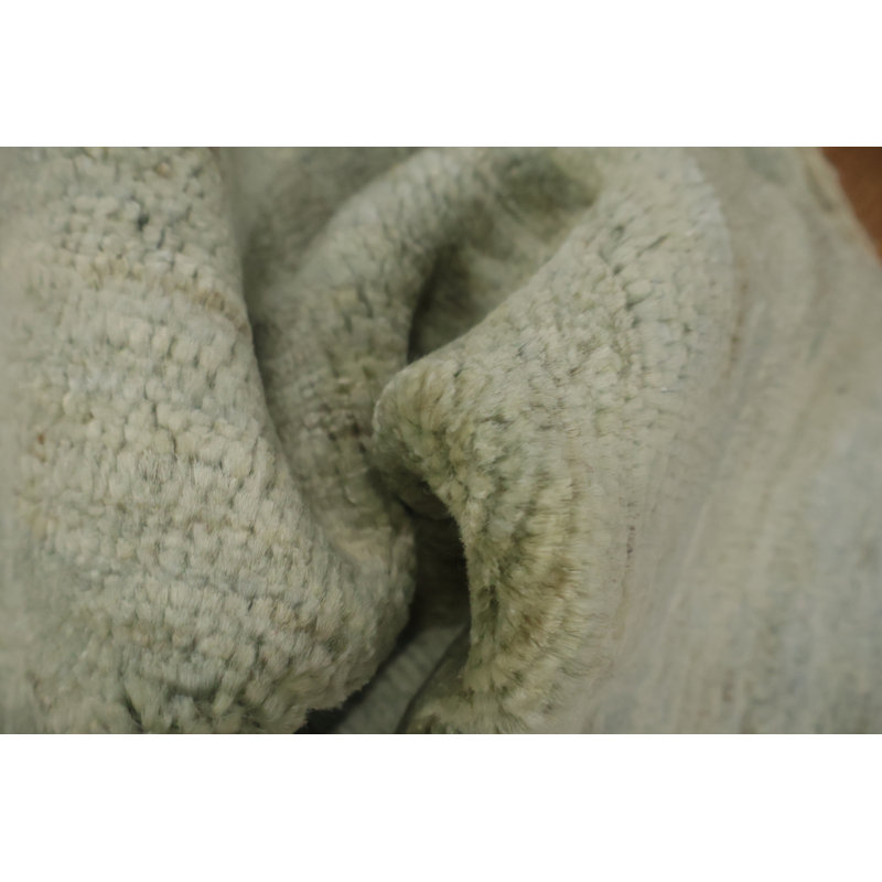 Solid Gray Gabbeh Style Traditional Wool Rug 2x3