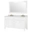 Ensemble de meuble-lavabo de salle de bain double 61 po avec miroir Carrasquillo-1506440444