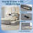 FAlano Wood Storage Platform Bed with LED Headboard, USB Charging Ports, Trundle Bed & Drawers-864881533-864881529