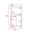 Kart de cuisine Kira, armoire à deux portes, une tablette ouverte, deux tablettes intérieures - blanc