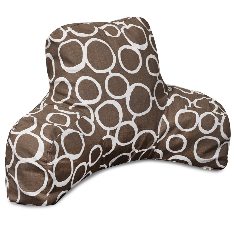 Fusion Cotton Geometric Backrest Pillow, Mocha