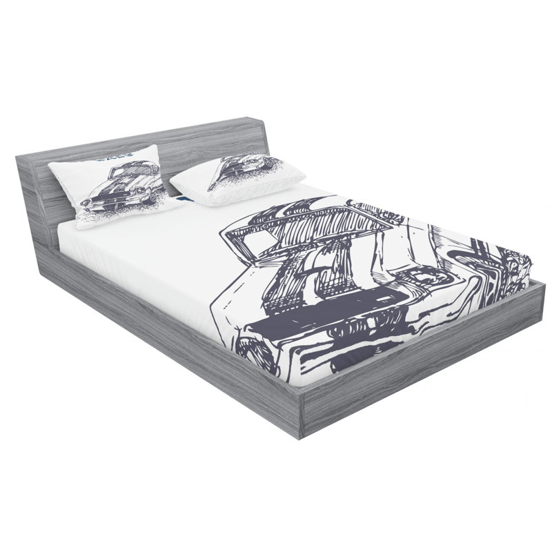 Microfiber Sheet Set, Queen Sheet Set with Fitted Sheet