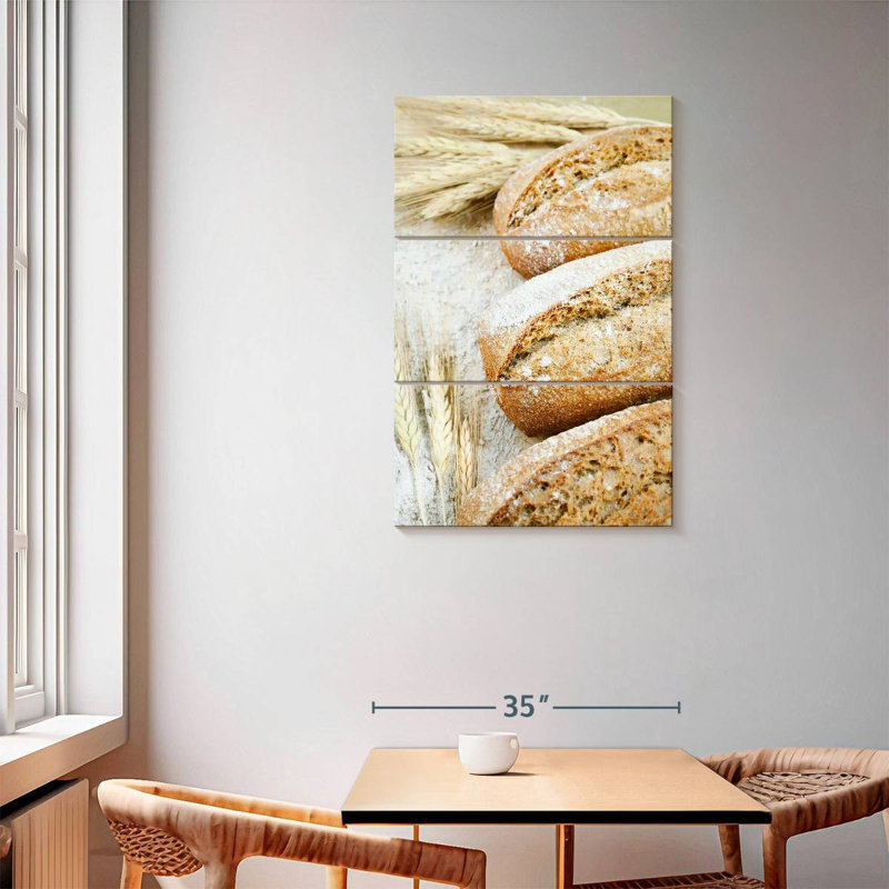 Yarlin Three Wheat Loaves, 57" H x 36" W