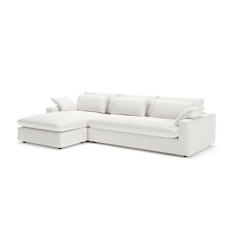 Remy 2-Piece Sectional, Nomad Snow Crypton® Chenille, Left Hand Facing