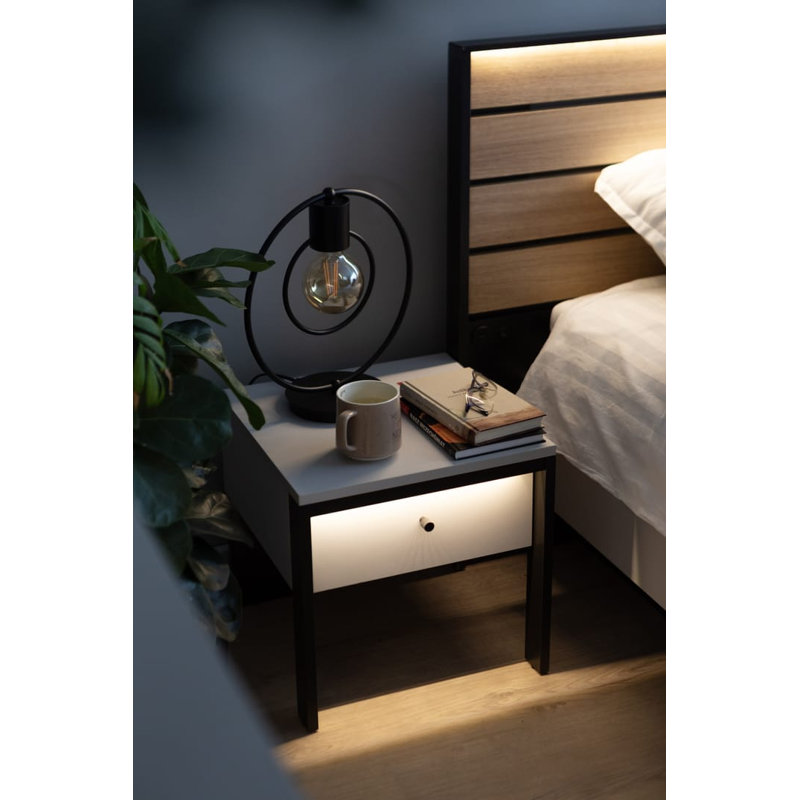 Brisayda 40cm W Manufactured Wood Bedside Table