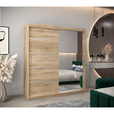 Lueann 2 Door Manufactured Wood Wardrobe