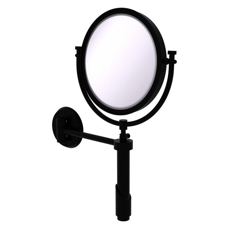 Gober Metal Wall Mirror, Matte Black, 2x