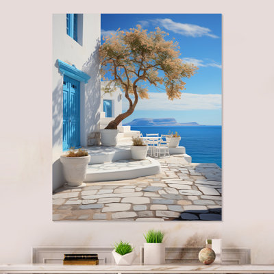 «Grèce Cycladic Harmony III - Grèce», reproduction d'art sur métal