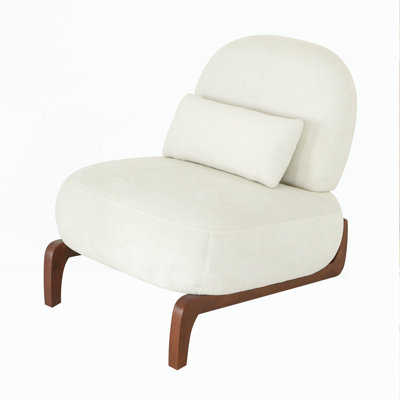 Accent Chair with Solid Wood Legs