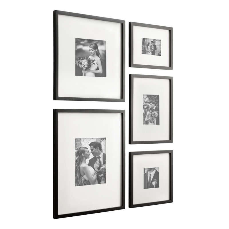 Ensemble de cinq cadres photo Gallery, Noir