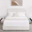 Grand lit plateforme tapissier Livcle Ivory Boucle