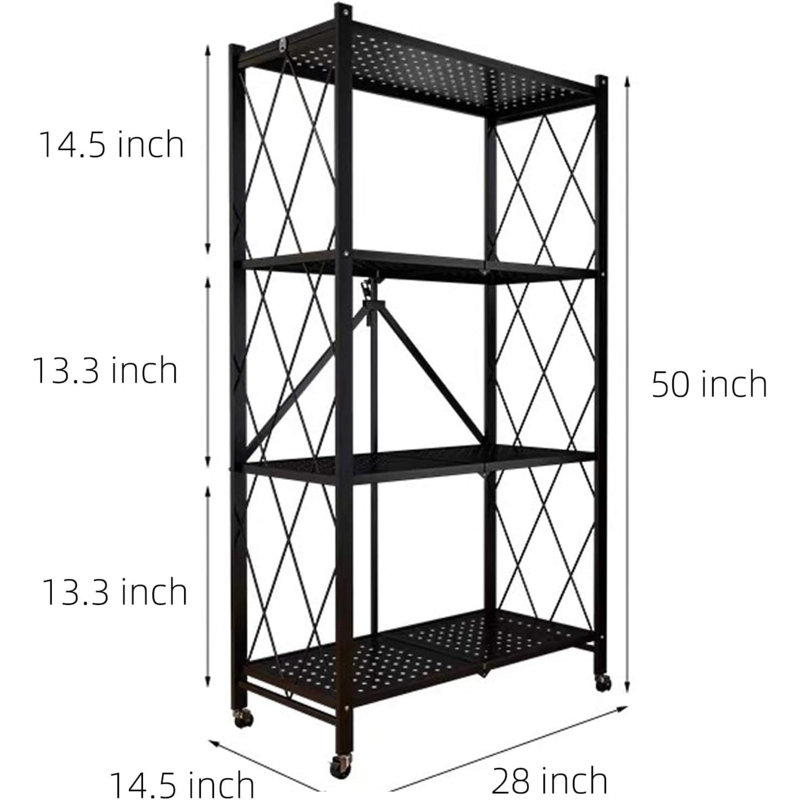 71.1cm W Metal Shelving Unit with Wheels