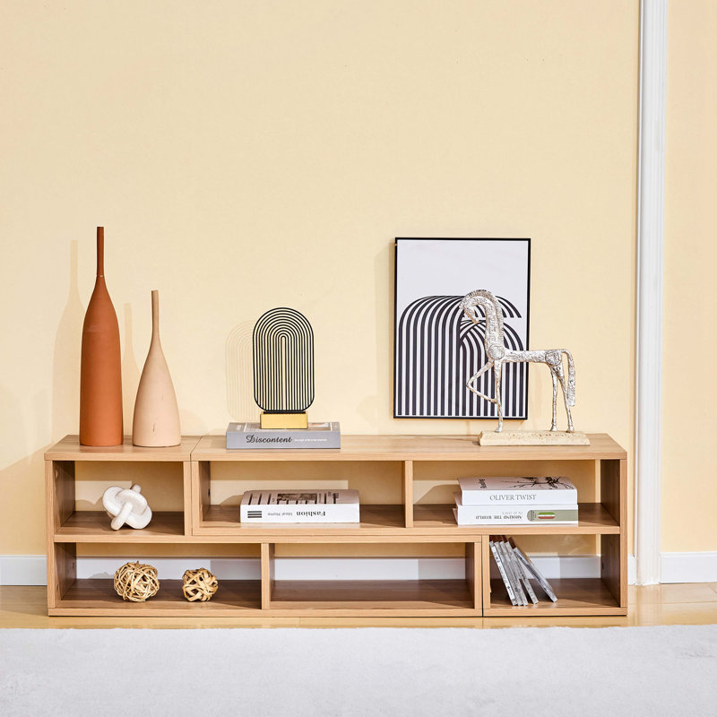 Meuble télé réglable modulaire, console de rangement ouverte, centre de divertissement moderne avec plusieurs compartiments, tablette multimédia Freestyle pour la chambre à coucher du salon