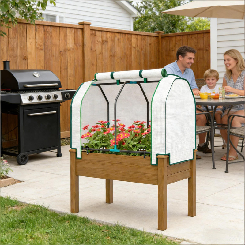 Jardinière, lit de jardin surélevé pratique, Brun