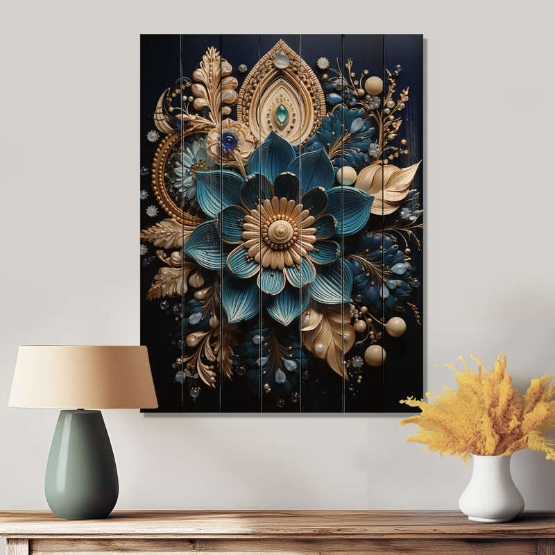 «Hinduisim Art Sacred Om» sur impression sur bois, H 40 po x l 30 po x P 0,78 po