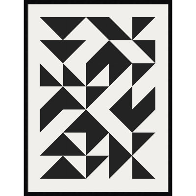 Bauhaus Barn Quilt Black Print