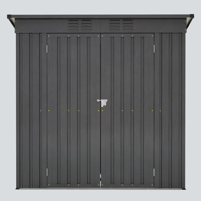 Versatile 6X4ft All-Weather Outdoor Storage Shed - Robust Garden & Backyard Ool Shed In Sleek Black Finish -  Best Robe Ever, ORW2505P173291#hBcUSHWORs1LWWZ