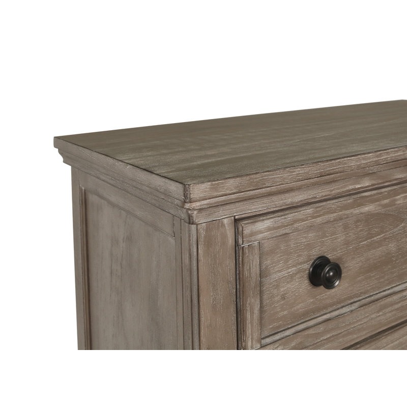 Aceves 40'' W 5 - Drawer Dresser, Pewter
