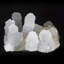 Calcédoine stalactites sur calcite