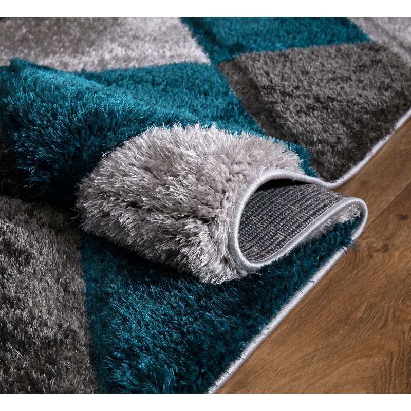 Showunmi Geometric Shag Area Rug, Rectangle 120 x 170cm
