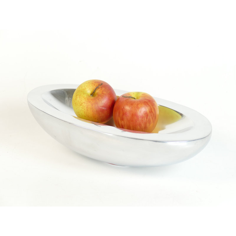 Bartee Metal Decorative Bowl 1, 11.5cm H x 43cm W x 22.5cm D