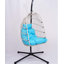 Fauteuil suspendu d'extérieur avec support et chaise pivotante en osier-1896881406