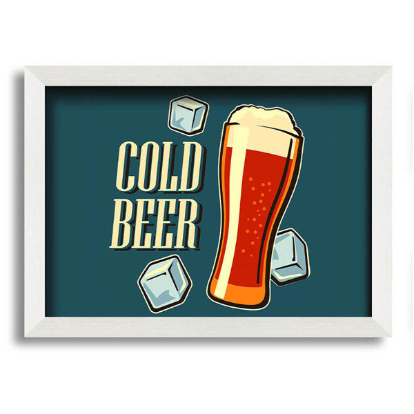 Beer Picture Frame ClassicLiving Cold Beer - Single Picture Frame Print | Wayfair.co.uk