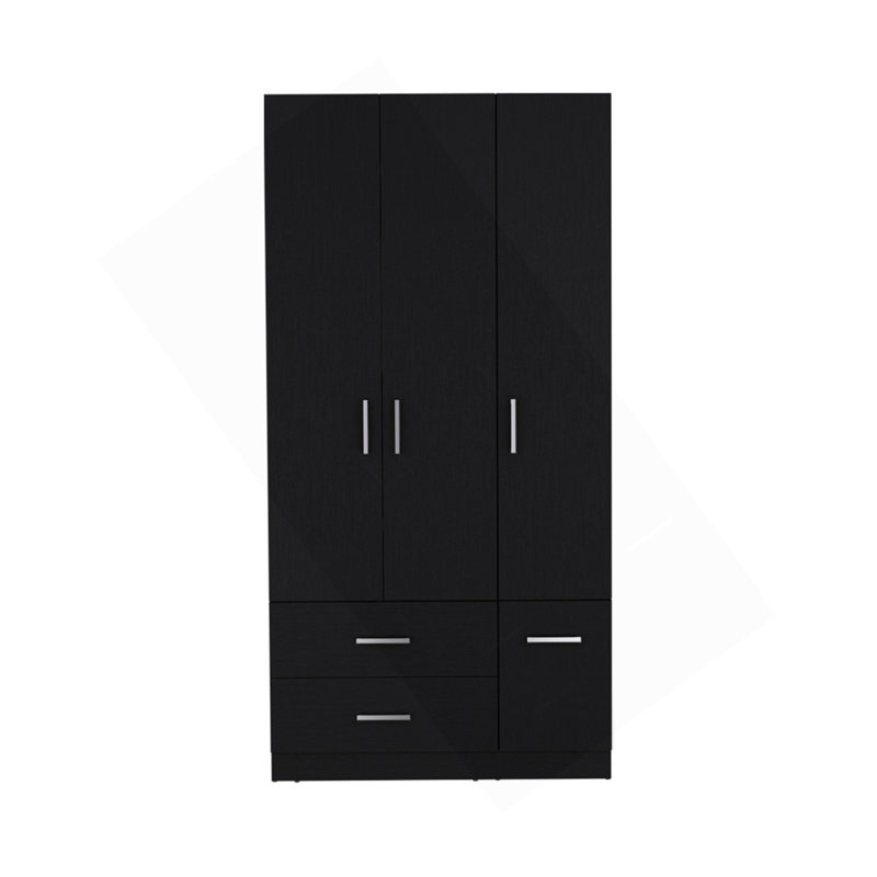 Armoire à quatre portes Crosby, chambre à coucher, blanc, Blanc