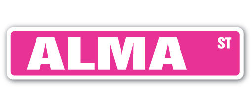Plaque de rue Alma en plastique robuste 4 po x 18 po