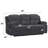 Convergent 85'' Microfiber Pillow Top Arm Reclining Sofa with Dropdown Table-1882612944