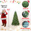 Arbre de Noël 7 pi en PVC pré-éclairé, 400 lumières UL, 1072 branches, fil à mémoire dépliable, arbre de Noël artificiel-721634130