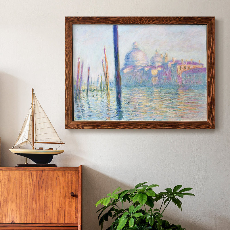 The Grand Canal In Venice, 1908 01, reproduction d'art sur toile, Érable, H 26 po x l 38 po x P 1,5 po