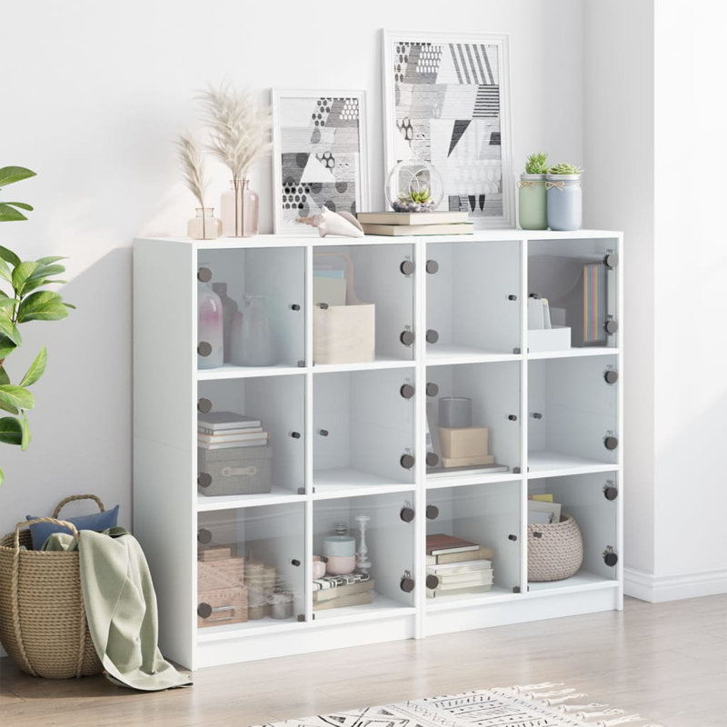 Matea 109cm H x 136cm W Standard Bookcase, White