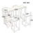 Bar table and chair five piece set, gold frame, multi-layer tabletop, chair cushion and backrest made of sponge, table with storage function (gold)-1939756201