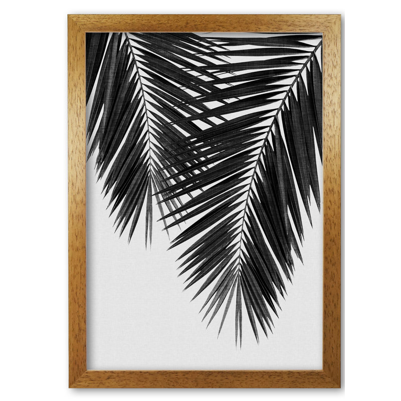 PaIm Leaf II - Print, Honey Oak Frame, 42 cm H x 30 cm W x 5 cm D