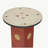 33.5" Sintered Stone Table with Wooden Leg & Gold Base, Modern Round Dining Table