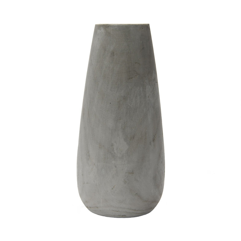 Isabeth Paulownia Wood Vase with Washed Finish