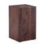 Table basse carrée avec finition grain de bois de noyer, format compact de 12 pouces, panneau de fibres à densité moyenne brun classique