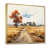 Toile avec cadre flottant or