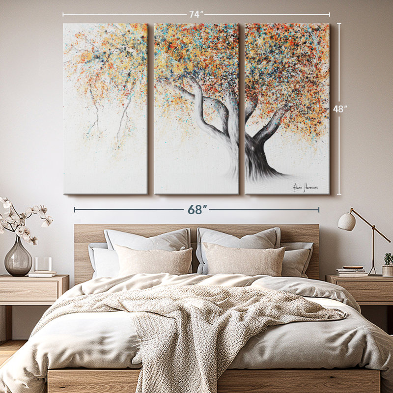 «Rusty Autumn Tree» sur toile, H 48 po x l 74 po x P 1,25 po