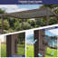 Pergola d'extérieur réglable en métal avec persiennes-104804874
