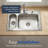 Legend 33'' L Double Bowl Stainless Steel Kitchen Sink