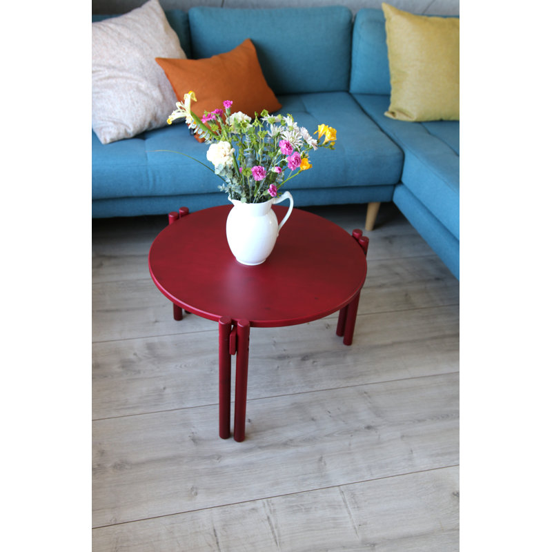 Sticks Coffee Table, Scandinavian design, made in Europe, FSC certified wood, choose your color, Red