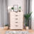White 5-Drawer Dresser with Wheels, 29.5″ Wide-1274206040