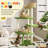 57" Multi-Level Cat Tree With S-Shaped Scratching Board And Breathable Wicker Perch