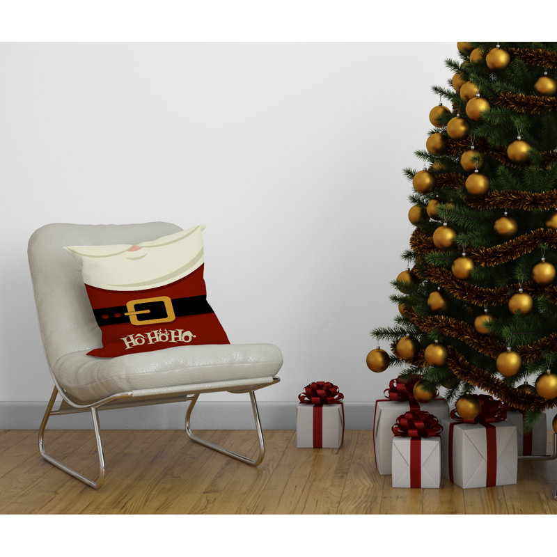 Housse de coussin de coussin carré d’extérieur Elford Hohoho, 24 po x 24 po