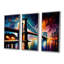 Pont de Brooklyn coloré, ensemble d'art mural sur toile Cityscapes-1842025985-1842025986